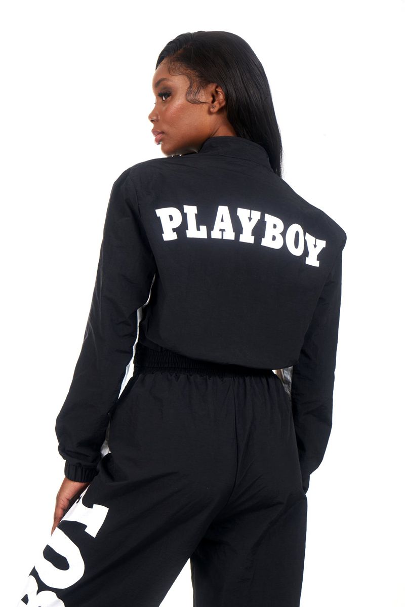 Vestes Playboy Active Half Zip Femme Noir | VRTDXFU-12