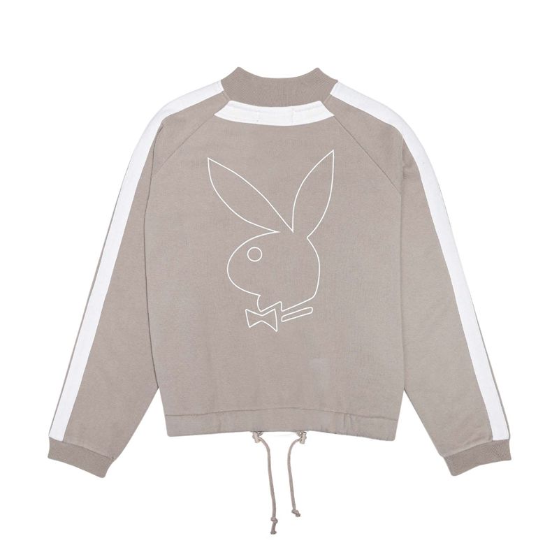 Vestes Playboy Bunny Bomber Femme Grise | GWHZDQS-94