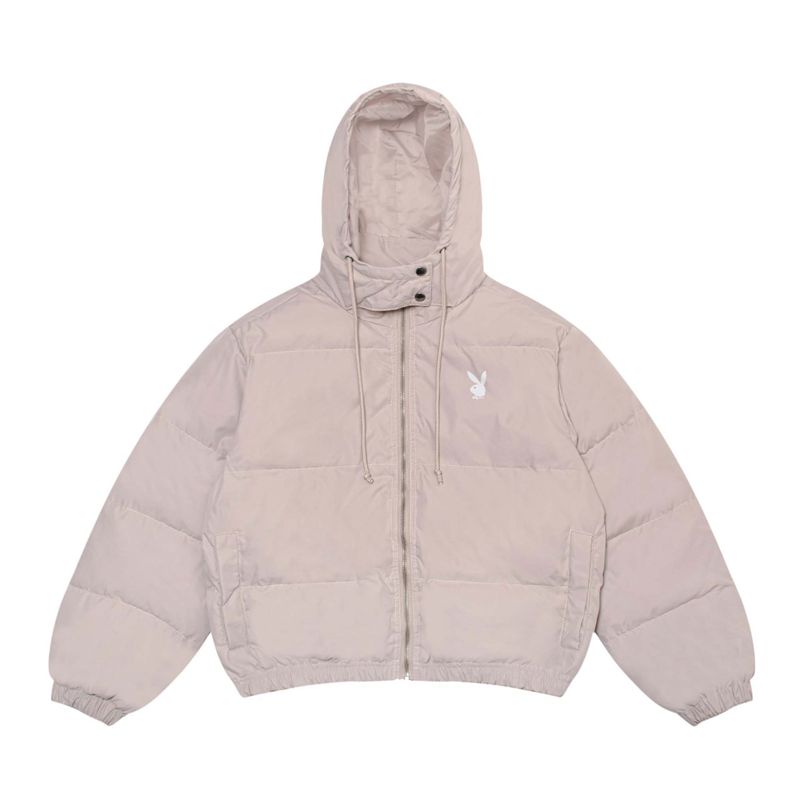 Vestes Playboy Club Puffer Femme Rose | YJVGFBI-20