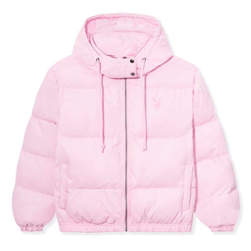 Vestes Playboy Club Puffer Femme Rose | YJVGFBI-20