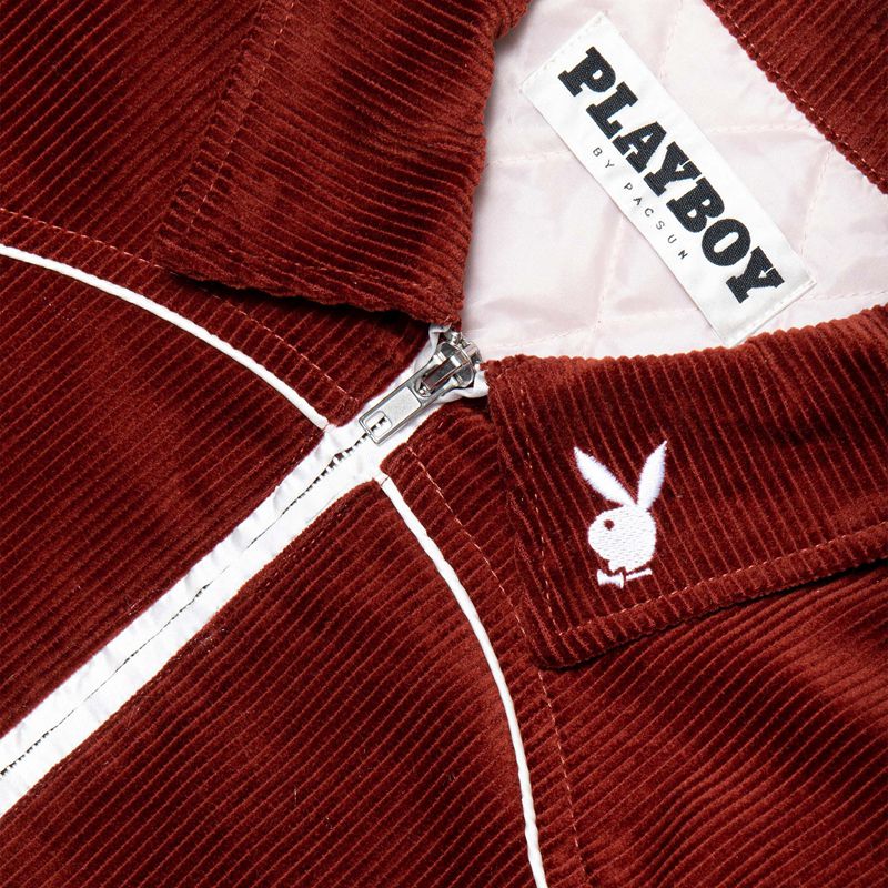 Vestes Playboy High Roller Jacket Homme Rouge Foncé | JRMDYFT-24