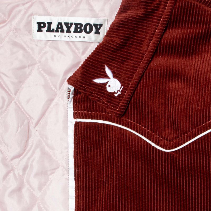 Vestes Playboy High Roller Jacket Homme Rouge Foncé | JRMDYFT-24