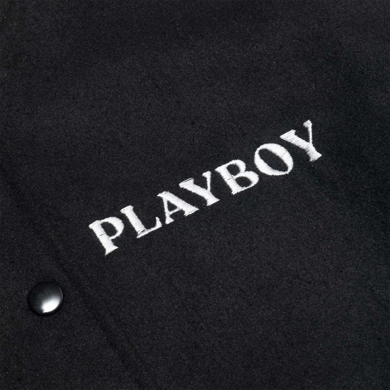 Vestes Playboy Love Club Letterman Bomber Femme Grise Foncé | YHLMIBZ-05