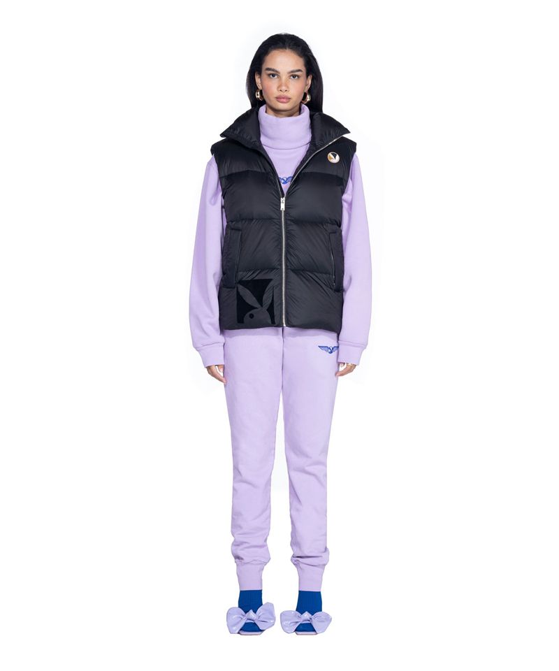 Vestes Playboy N950pb Puffer Vest Femme Noir | TVHJNYM-89