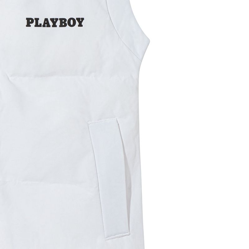 Vestes Playboy Puffer Vest Femme Noir | WDRIFYH-69