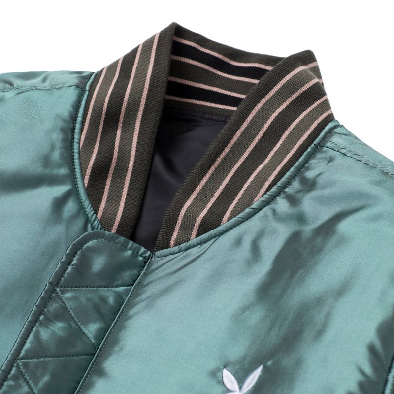 Vestes Playboy X Huf Reversible Bomber Jacket Homme Noir Vert | MFXTNQC-28