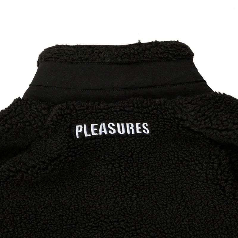 Vestes Playboy X Pleasures Bunny Sherpa Zip Up Jacket Homme Noir | YJELXCQ-49