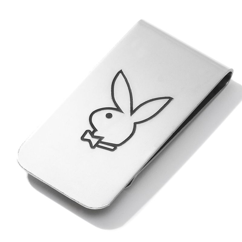 Bijoux Playboy Silver Rabbit Head Money Clip Homme Argent | BZSYWGI-81