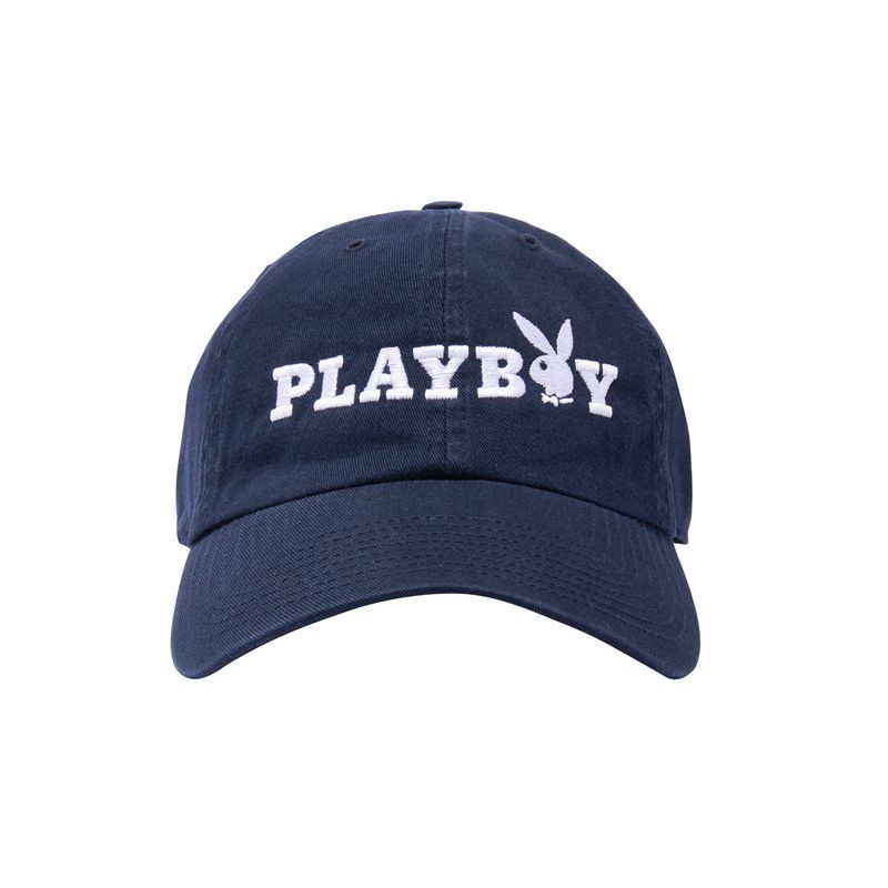 Chapeaux Playboy 47 Brand Adjustable Dad Homme Bleu Marine Blanche | ZVXONSM-09