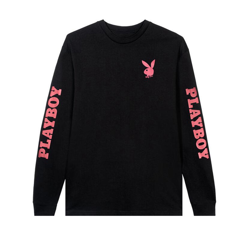 Chemises Playboy Masthead & Rabbit Head Long Sleeve Homme Noir | WENPBQU-41