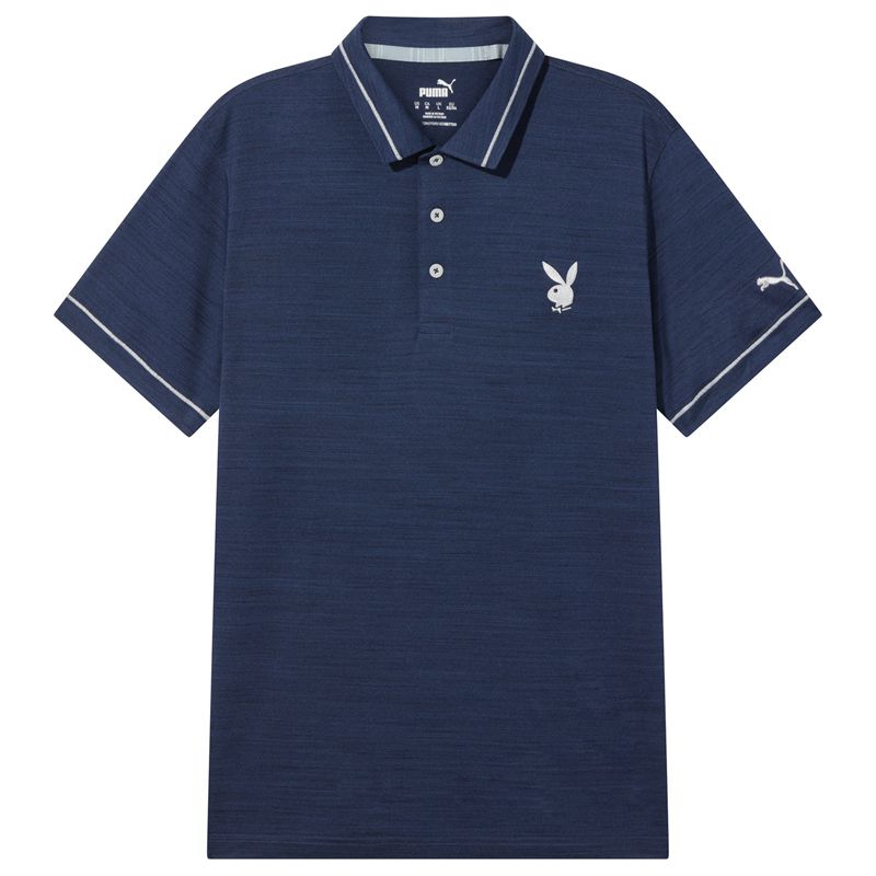 Chemises Playboy Puma Golf Tipped Performance Polo Homme Grise | UKBPCHT-58