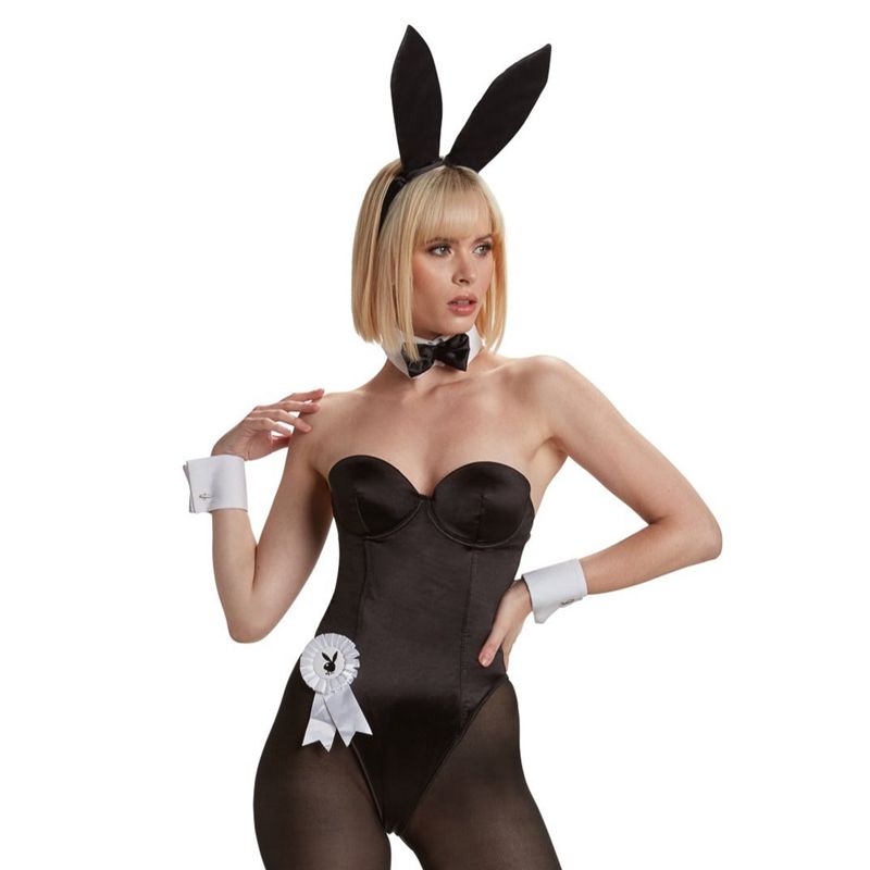 Costume De Lapin Playboy The Official Femme Noir | QBMWXZI-83