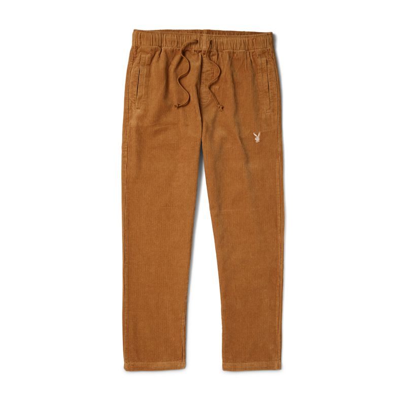 Pantalon Playboy Corduroys Homme Marron | OBWYEZA-96