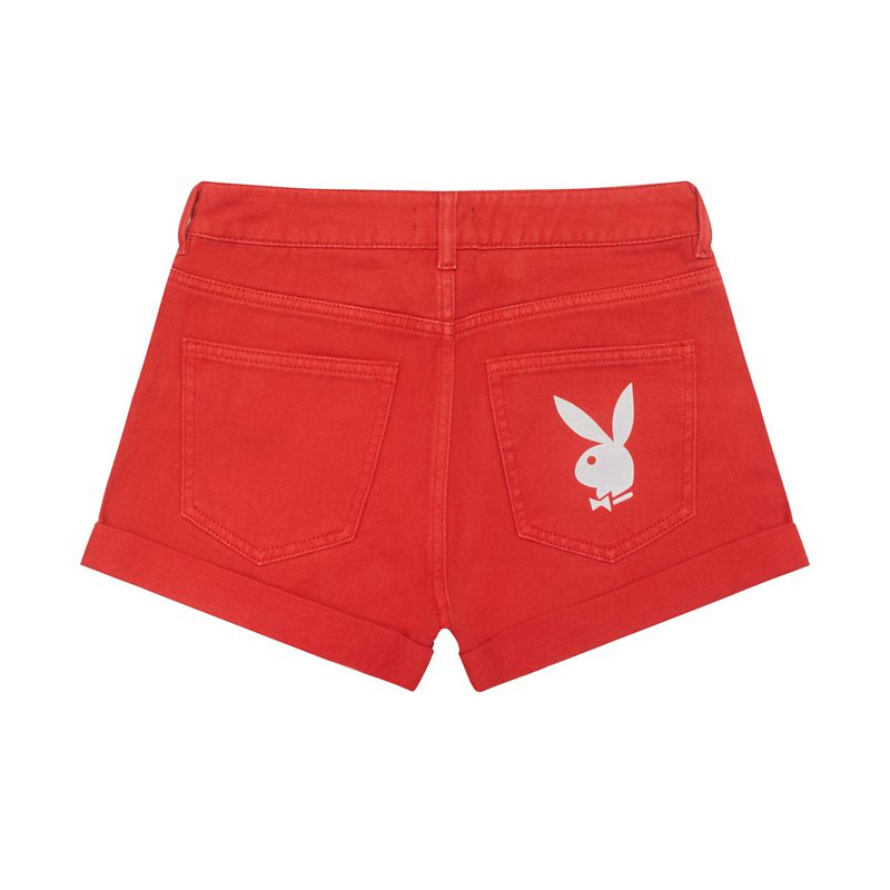 Shorts Playboy Bright Bunnys Femme Rouge | YIMOZSE-40