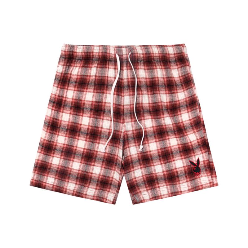 Shorts Playboy State Line Flannel Homme Rouge | WXAIRNH-72