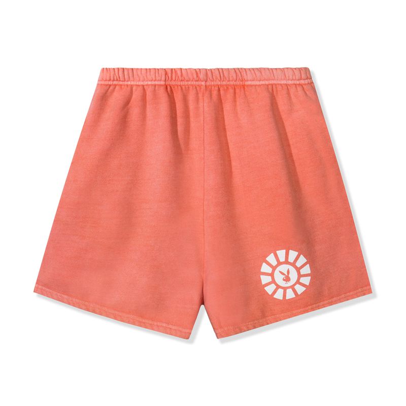 Shorts Playboy Sunburst Graphic Sweat Homme Corail Blanche | NDOAQML-53