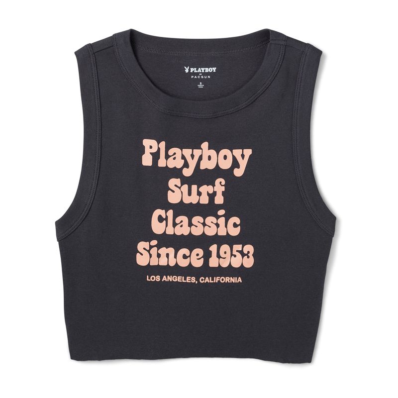 Tank Playboy Tidal Femme Noir | ZLIKNYS-38